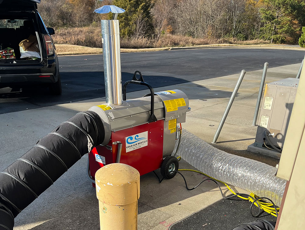 indirect heater for event