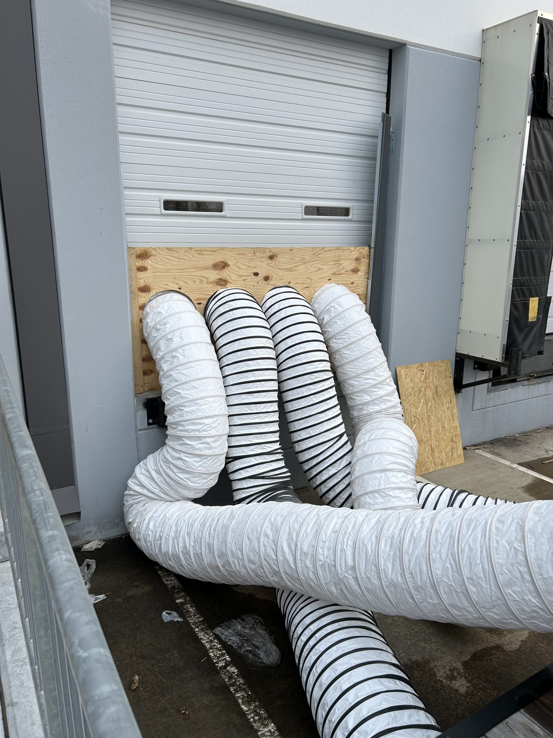 cold air truck providing heating